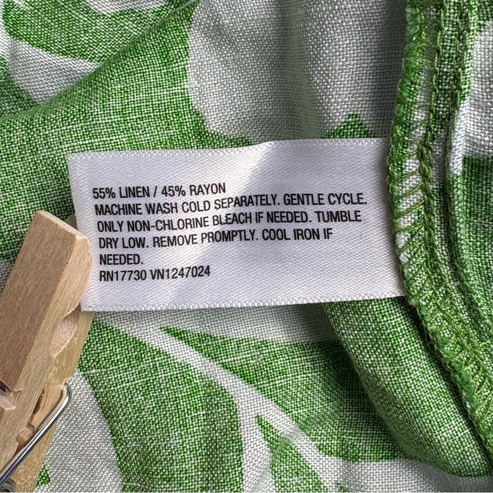 NWT Kate Spade x Target Classic Rose Linen Blend Maxi Dress Size S Pockets Green - Picture 11 of 13